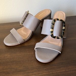 Kaanas Paros Tortoise Buckle Heel Sandal